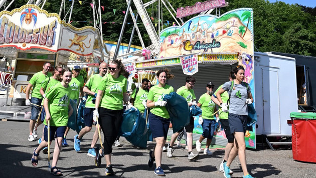 Plogging-Aktion beim Pfalzfest – gemeinsam für eine saubere Stadt! 